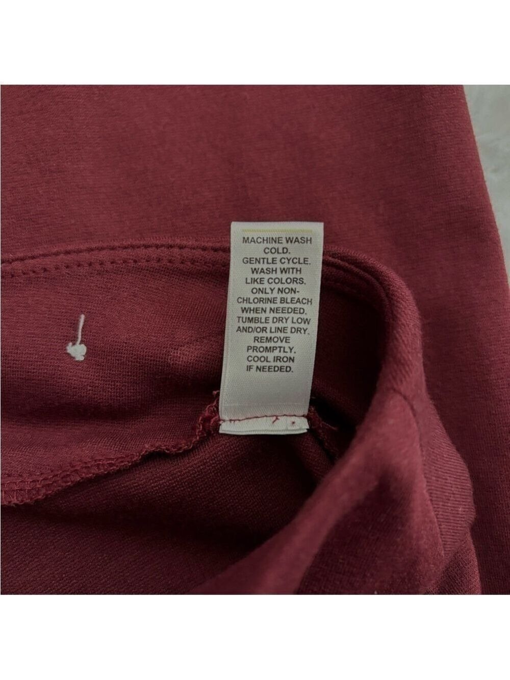 Est 1946 Burgundy Ponte Pants Large Straight Leg Pull On - Picture 8 of 8